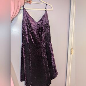 Elegant Purple Velvet Mini Dress
